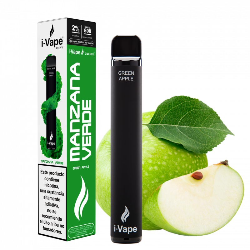 i-Vape Green Apple 800 Puff